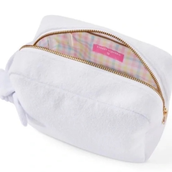 NEW STONEY CLOVER LANE X TARGET WHITE TERRY CLOTH LARGE POUCH - Picture 3 of 5